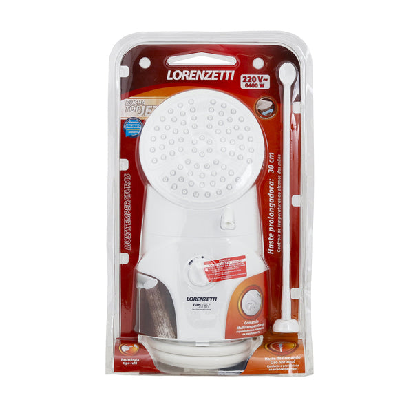 Chuveiro Elétrico Lorenzetti Top Jet Multitemperatura 6400W 220V Branco